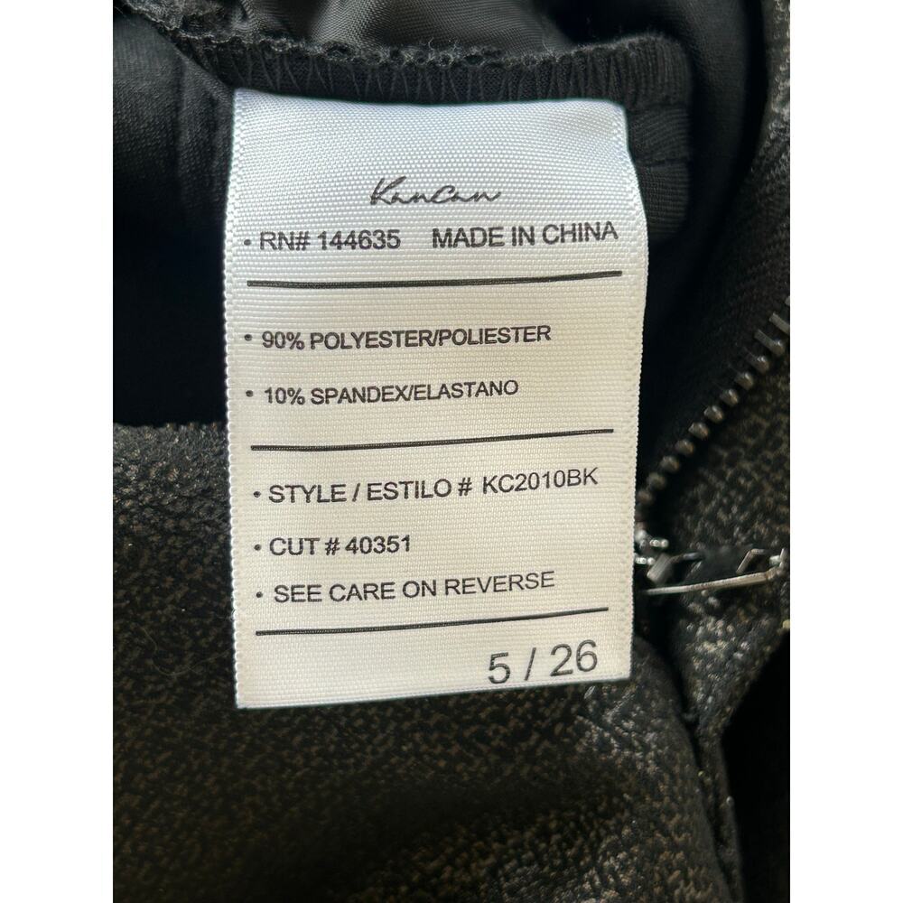 Kancan Carly Ultra High Rise Faux Leather Super Skinny Black Pants Size 5/26 - Picture 9 of 9